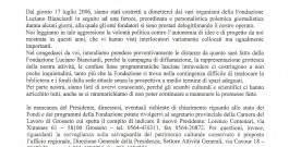 Fondazione Luciano Bianciardi, dimissioni in blocco dal 7 luglio 2006