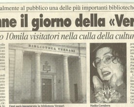 Per l’inaugurazione della biblioteca Vergari di Nardò, 9.12.2000