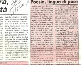 Vittorio Zacchino su “Bollettario” n.29 (Chiamata contro le armi)