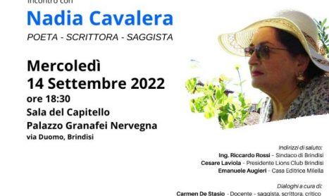 BRINDISI, Mercoledì, 14 settembre, h 18,30
