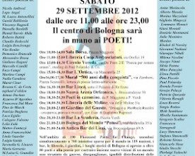 100 thousand poets for change, Bologna, Sabato 29 settembre