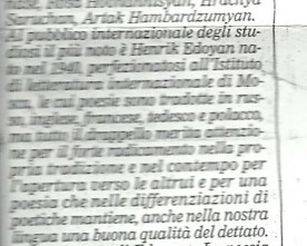 AMEDEO ANELLI, “ARMENIA, UN POPOLO IN VERSI”, IL CITTADINO, 8 APRILE 2004