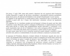 Fondazione Luciano Bianciardi, dimissioni in blocco dal 7 luglio 2006