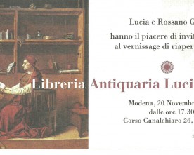 Riapertura della Libreria antiquaria Lucia Panini, Modena 20 novembre 2010