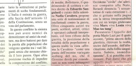 Vittorio Zacchino su “Bollettario” n.29 (Chiamata contro le armi)