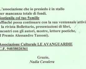 5xmille all’Associazione LE AVANGUARDIE, invito