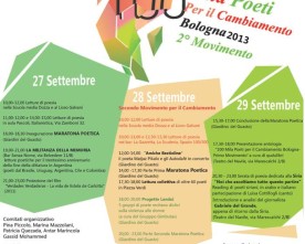 100mila poeti per il cambiamento, 2° movimento, Bologna 2013
