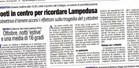 Poeti in centro per ricordare Lampedusa