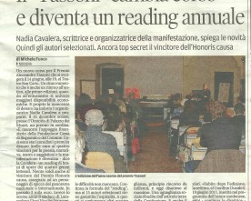 GAZZETTA di MODENA, 26 aprile 2014, sul  Premio Tassoni