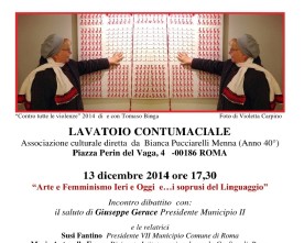 Umafeminità, a Roma, Lavatotoio contumaciale, 13.12.014