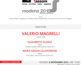 Premio Alessandro Tassoni, cartolina invito e locandina