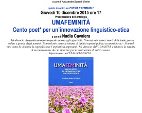 Umafeminità, a Firenze. Presentazione alla biblioteca Mario Luzi