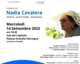 BRINDISI, Mercoledì, 14 settembre, h 18,30